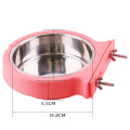 Heißverkauf Plastikmaterial Haustier Feeder Haustier Schüssel Wasser Futterhund Edelstahl Hanging Cage Pet Bowl Feeder